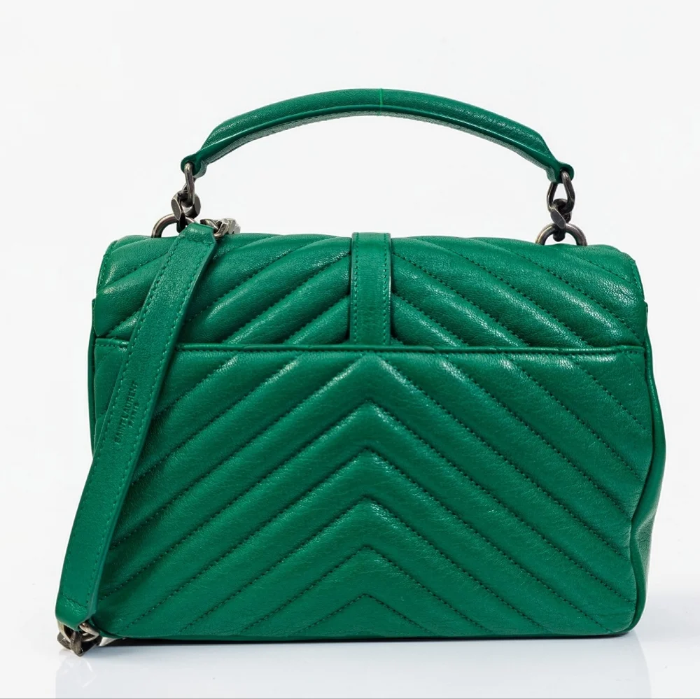 ✨️Authentic Saint Laurent College Medium In Quilted Leather - Picture 14 of 16